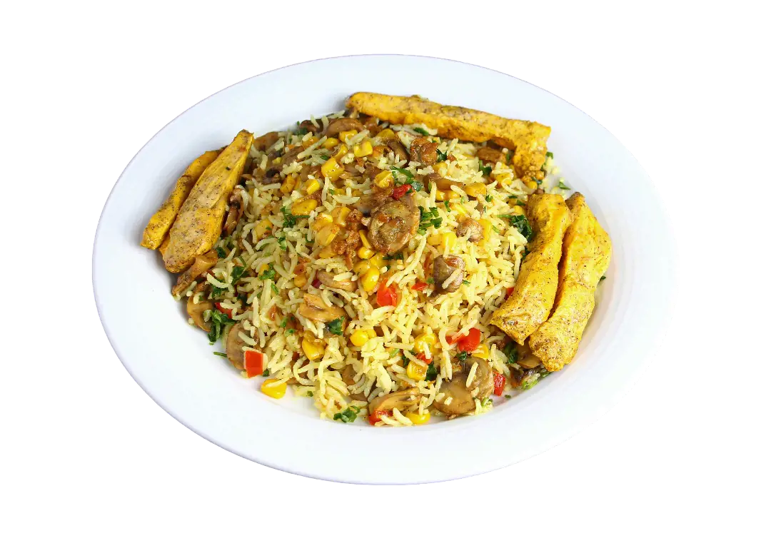 پلو مکزیکی با تکه های مرغ