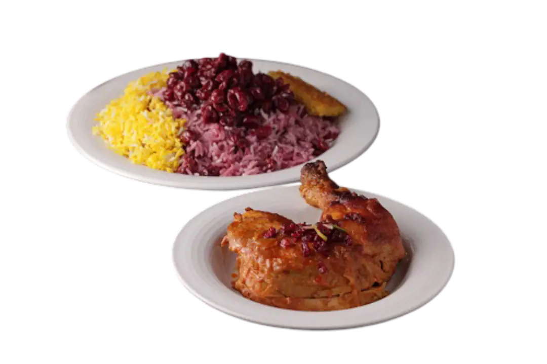 آلبالو پلو با مرغ