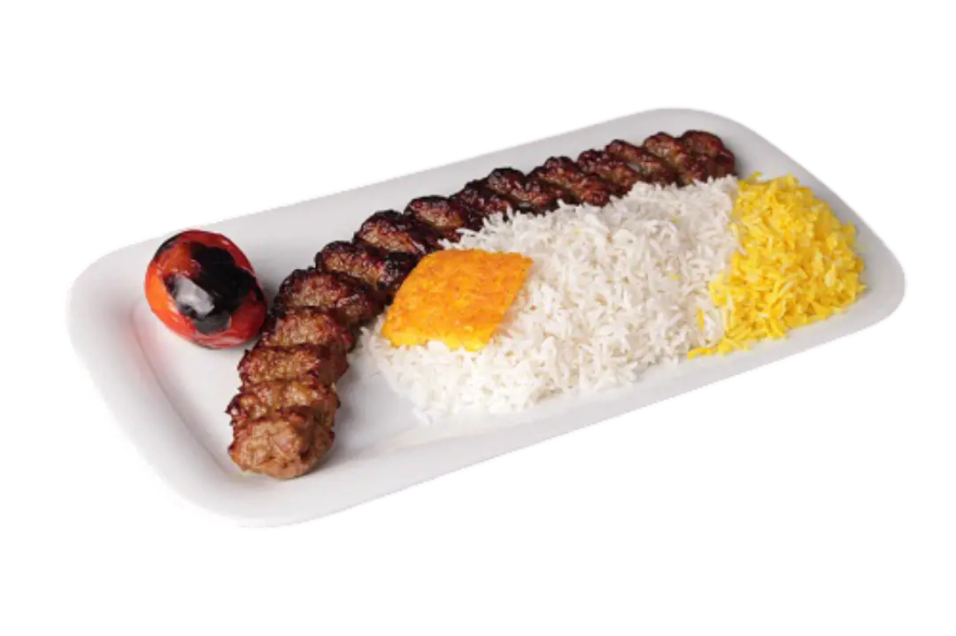 چلو کباب لقمه زعفرانی