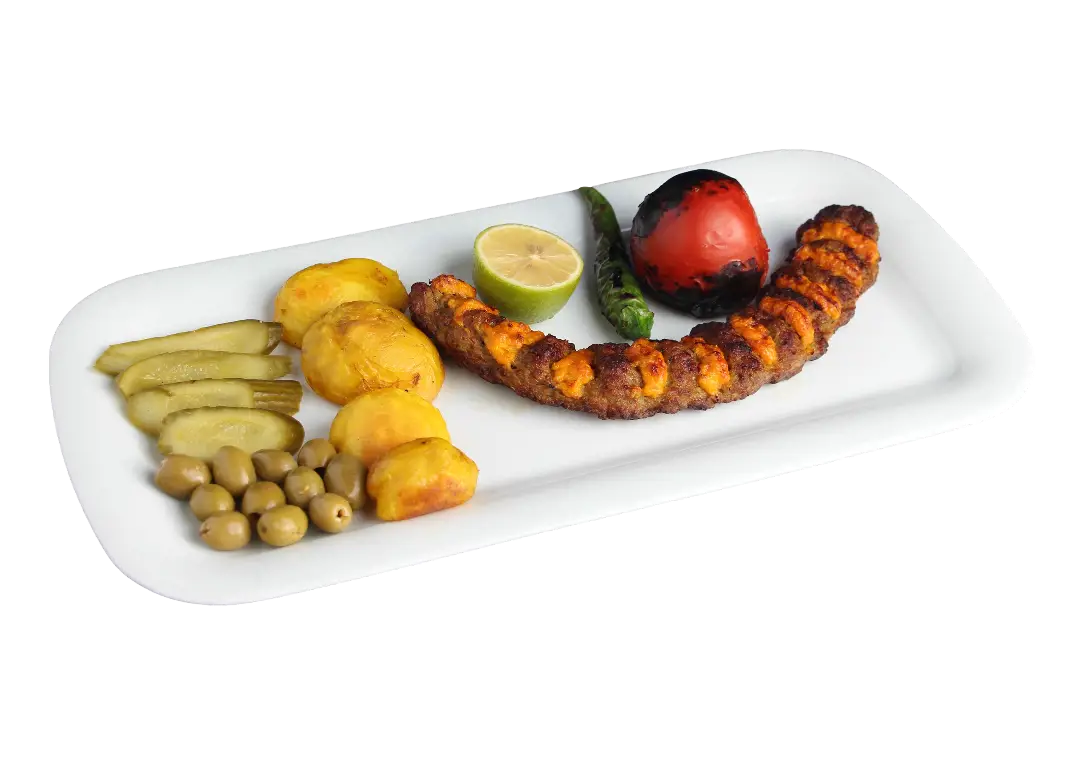 کباب لقمه زعفرانی نگین دار (تک سیخ)