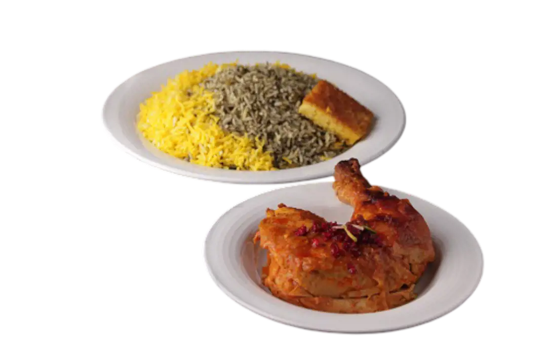 باقالی پلو با مرغ